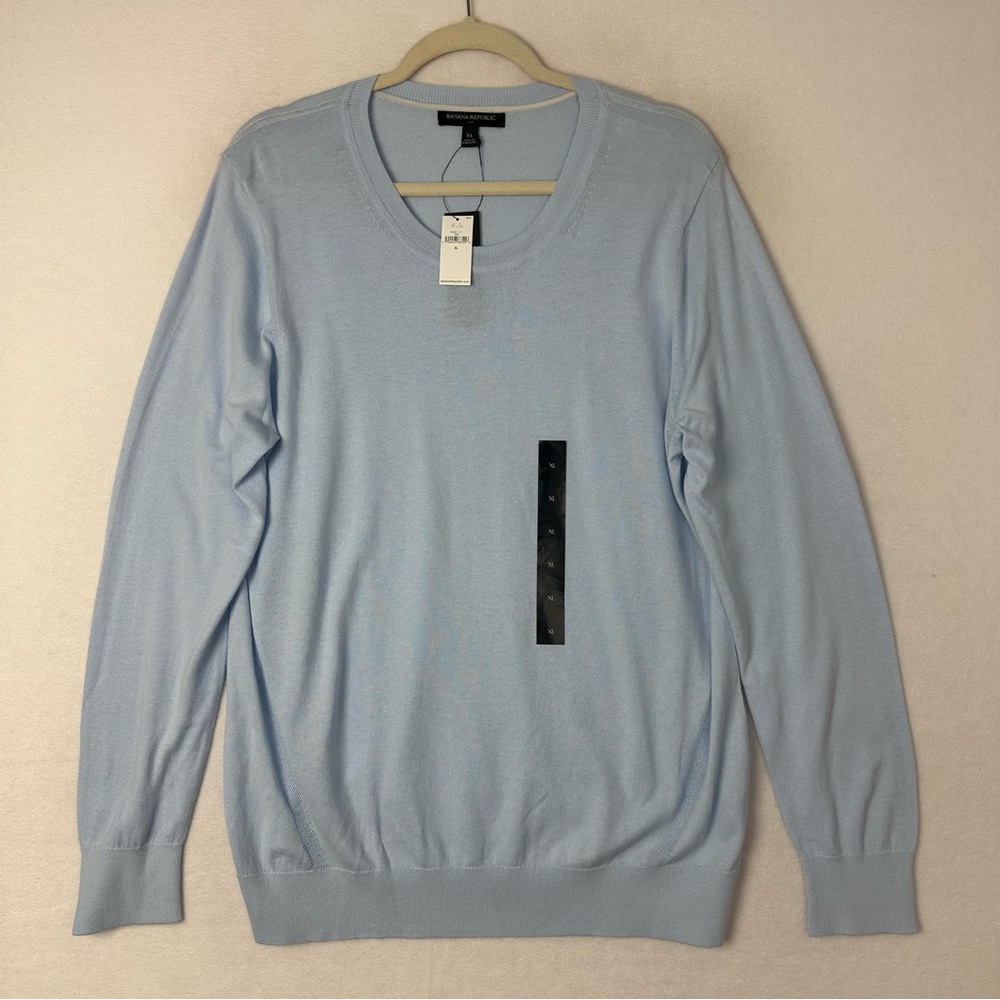 Banana Republic V-Neck Sweater in Soft Blue